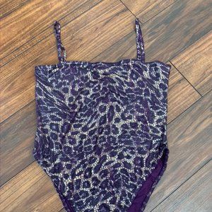 never worn metallic leopard bodysuit